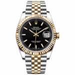 Rolex Datejust Two Tone Black Dial Jubilee 36mm