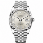 Rolex Datejust Steel Silver IV Diamonds Dial Jubilee 36mm