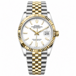 Rolex Datejust Two Tone Yellow Gold White Dial Jubilee 36mm
