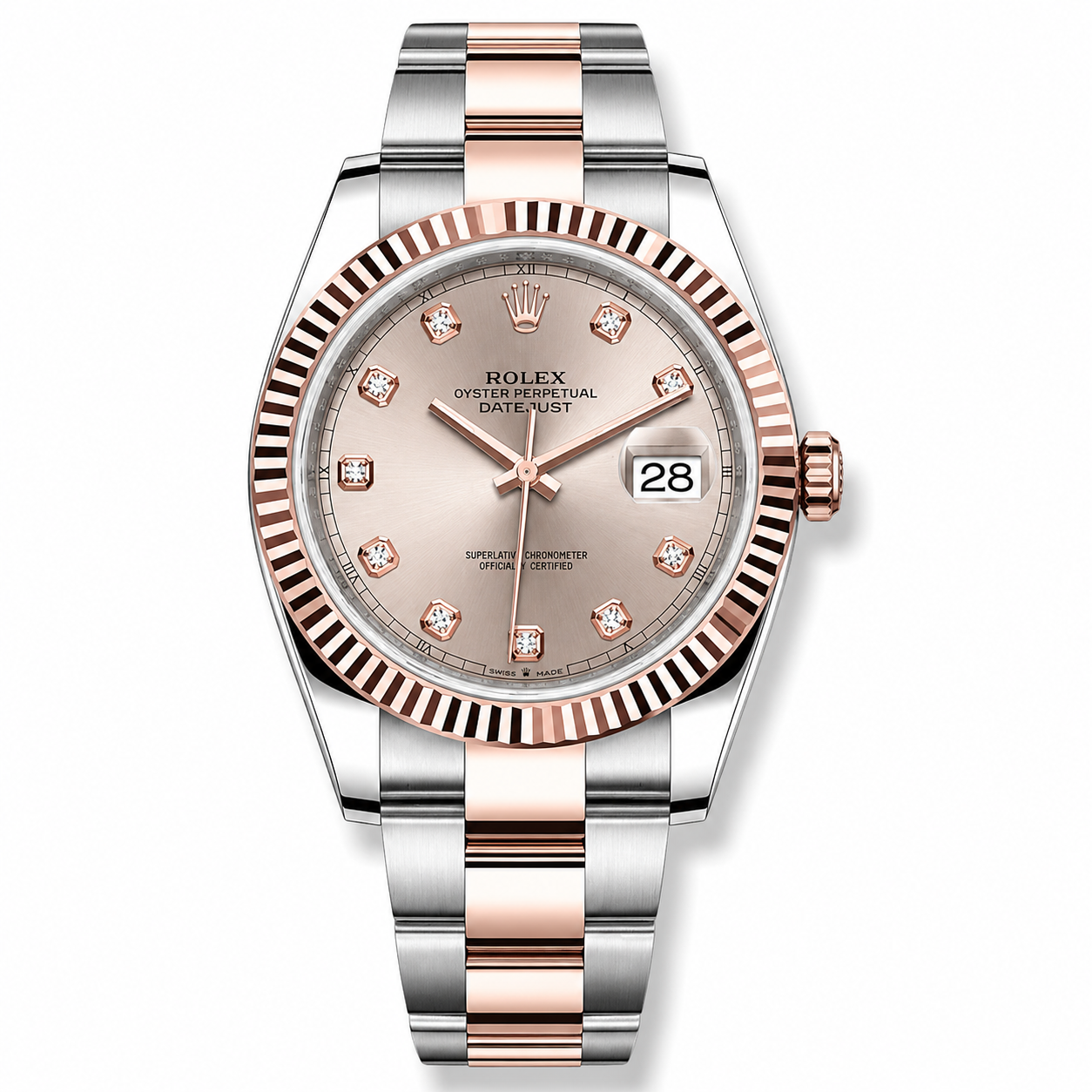 IMG-6268.png Rolex Datejust Sundust Rose Gold Diamond 41mm Oyster - Image 1