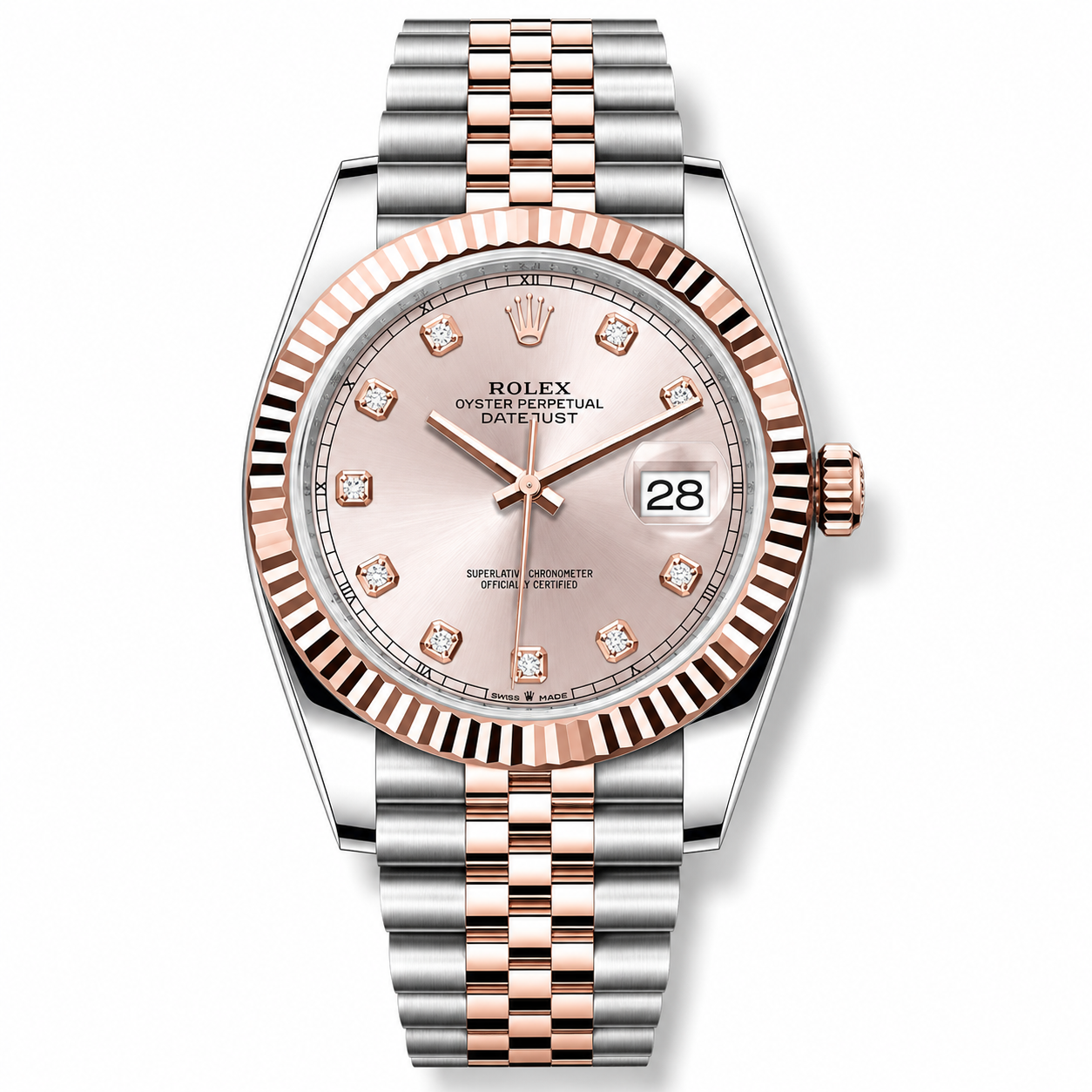 IMG-6269.png Rolex Datejust Sundust Rose Gold Diamond 41mm Jubilee - Image 1
