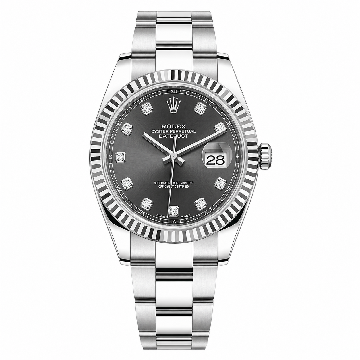 IMG-6276.png Rolex Datejust Dark Grey Diamond Dial 41mm Oyster - Image 1