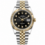 Rolex Datejust Black Diamonds Dial Two-Tone 41mm Jubilee
