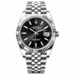 Rolex Datejust Black Dial OysterSteel Jubilee 41mm