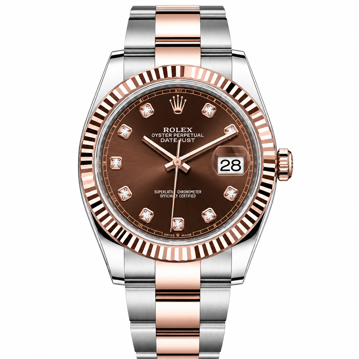 IMG-6328.png Rolex Datejust Chocolate Diamonds Dial Rose Gold Oyster 41mm - Image 1