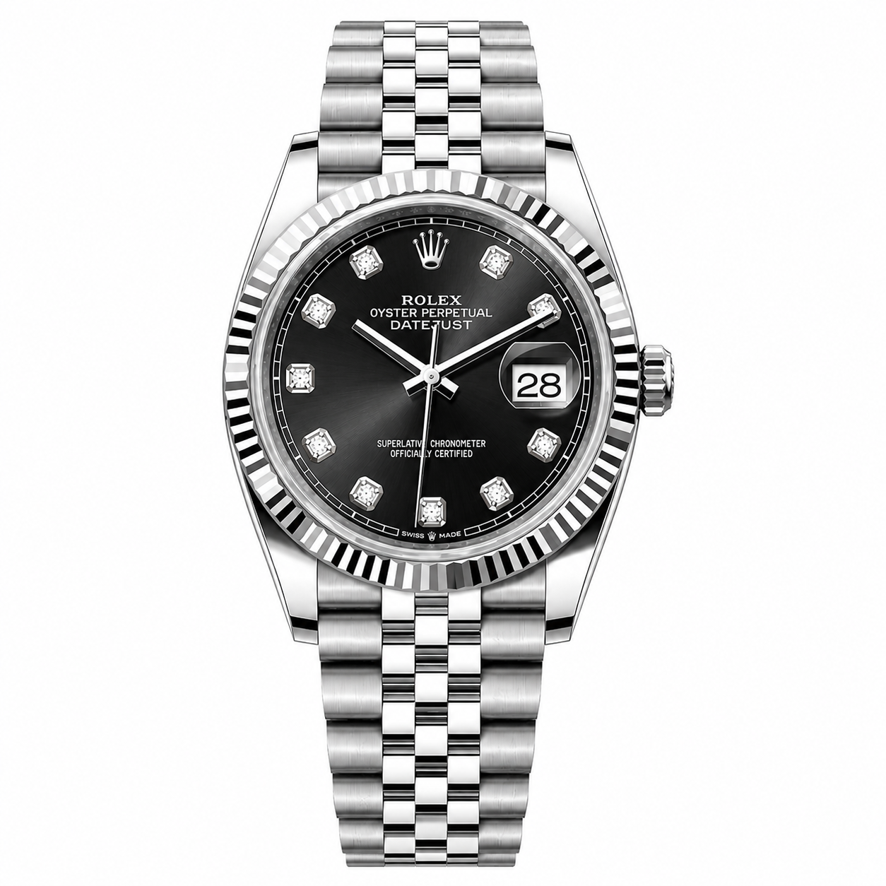 IMG-6335.png Rolex Datejust Steel Black Diamonds Dial Jubilee 36mm - Image 1