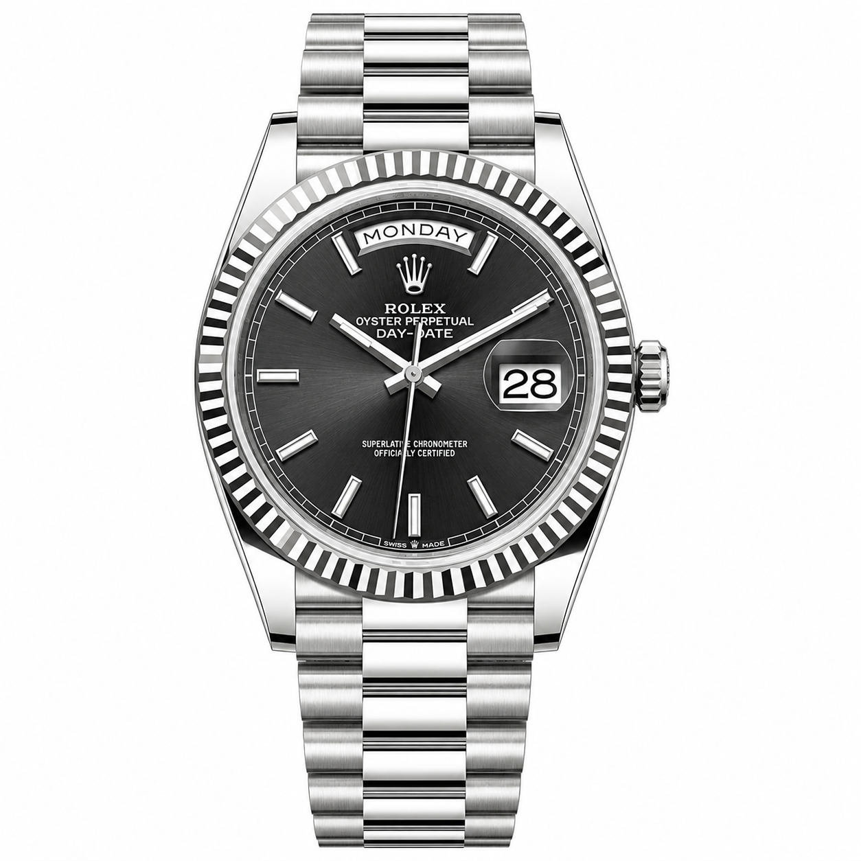 IMG-6375.png Rolex Day-Date Black Dial President 40mm - Image 1