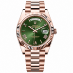 Rolex Day-Date Rose Gold Green Dial President 40mm