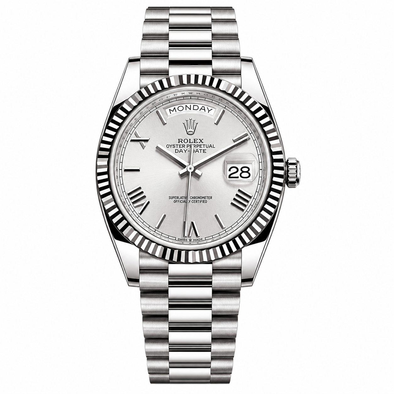 IMG-6380.png Rolex Day-Date Silver Dial President 40mm - Image 1