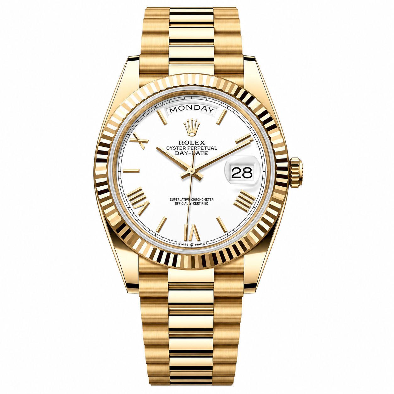 IMG-6385.png Rolex Day-Date White Dial President Gold 40mm - Image 1