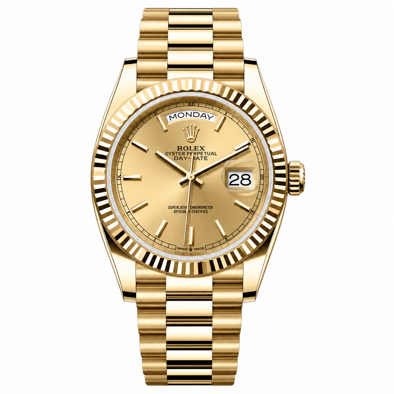 IMG-6386.png Rolex Day-Date Champagne Dial President Gold 40mm - Image 1