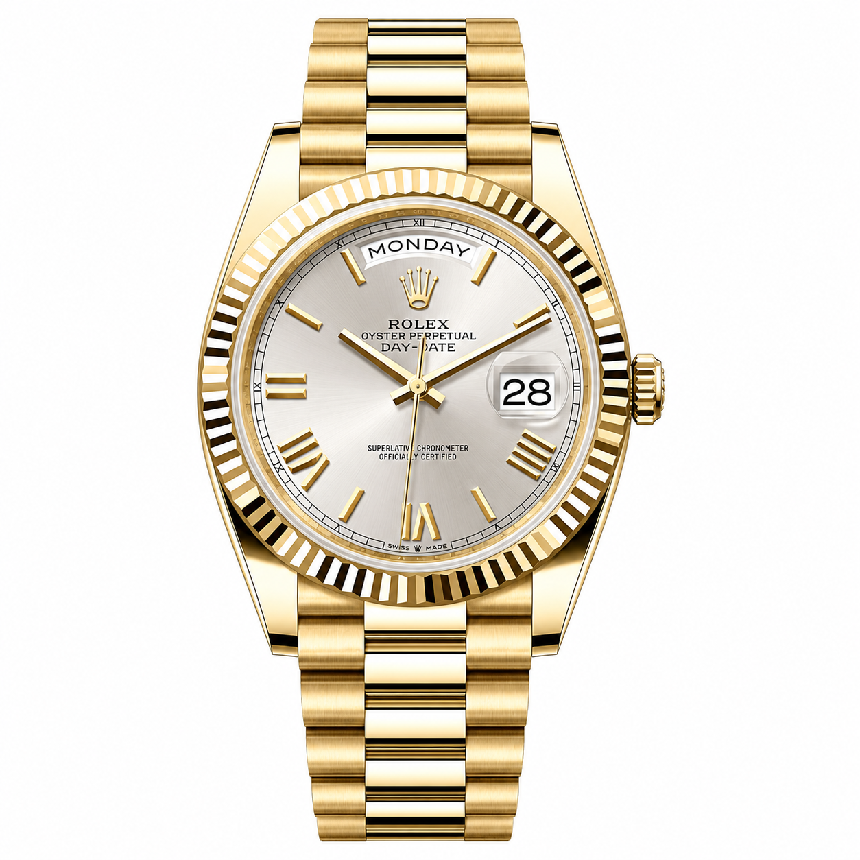 IMG-6387.png Rolex Day-Date Silver Dial President Gold 40mm - Image 1