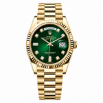Rolex Day-Date Green Sunburst Diamond Dial Gold President 36mm