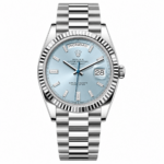 Rolex Day-Date Ice Blue Diamonds Dial Silver President 36mm