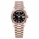 Rolex Day-Date Black Marble Dial Rose Gold President 36mm