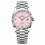 Rolex Day-Date Pink Dial Silver President 36mm