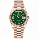 Rolex Day-Date Green Stone Dial Rose Gold President 36mm