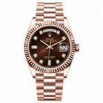 Rolex Day-Date Chocolate Diamond Dial Rose Gold President 36mm