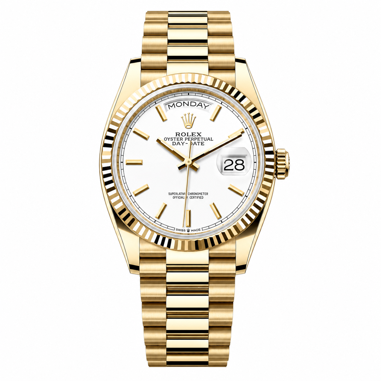 IMG-6420_82e87c35-a252-4cbb-9e31-4fb0d86ebefa.png Rolex Day-Date White Dial Gold President 36mm - Image 1