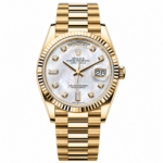 Rolex Day-Date Mother Of Pearl Diamond Dial Gold President 36mm