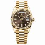 Rolex Day-Date Chocolate Diamond Dial Gold President 36mm