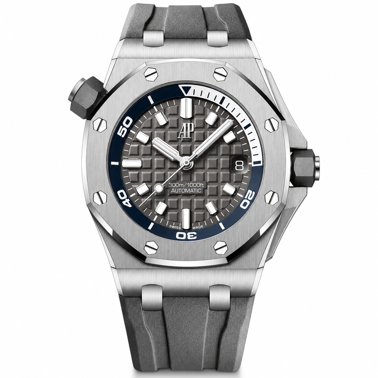 IMG-6470.png Audemars Piguet Royal Oak Offshore Diver — Grey / Navy Titanium Edition - Image 1