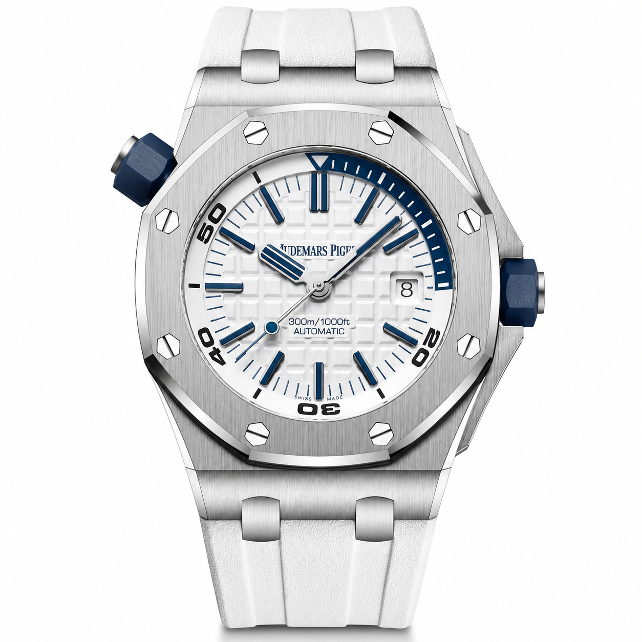 IMG-6476.png Audemars Piguet Royal Oak Offshore Diver — White / Ice Blue Edition - Image 1