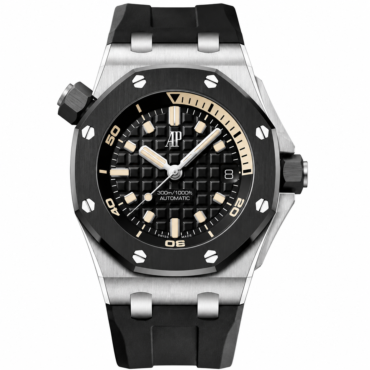 IMG-6480.png Audemars Piguet Royal Oak Offshore Diver — Black / Silver Monochrome Edition - Image 1