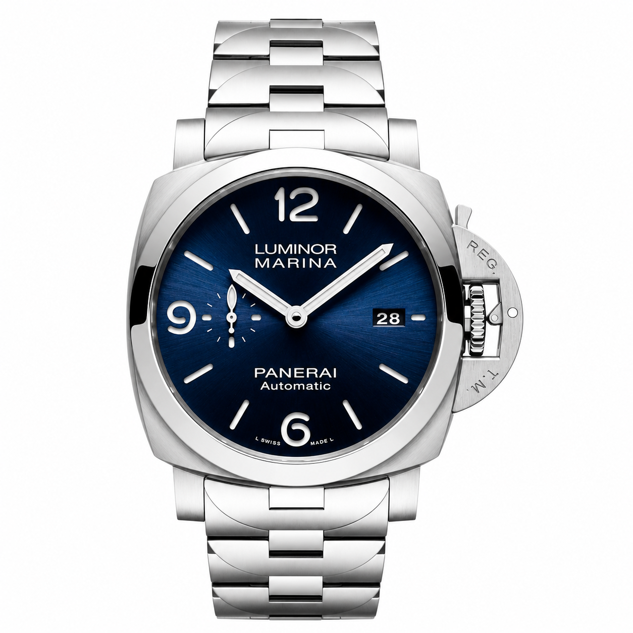 IMG-7001.png Panerai Luminor Marina Blue Sunburst Steel Bracelet Edition - Image 1