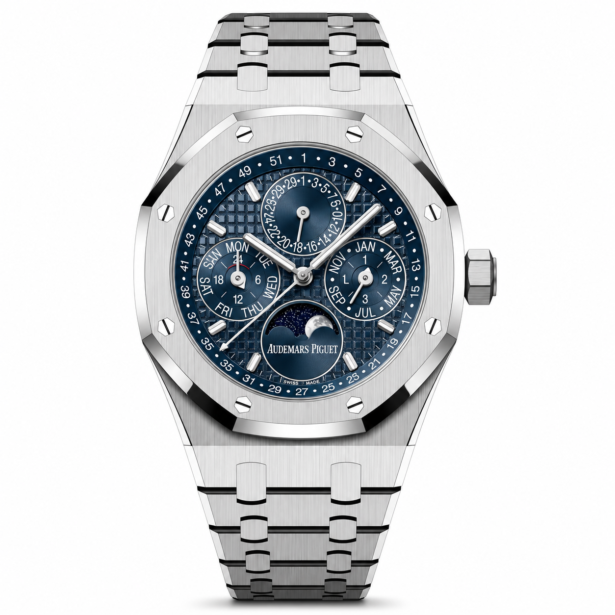 IMG-7755.png Audemars Piguet Royal Oak Perpetual Calendar Steel Blue Dial - Image 1