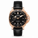 Panerai Luminor Submersible Oro Rosso Black Leather Strap 44MM