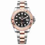 Rolex Yacht-Master 40
 Two Tone Pink Gold Black Dial