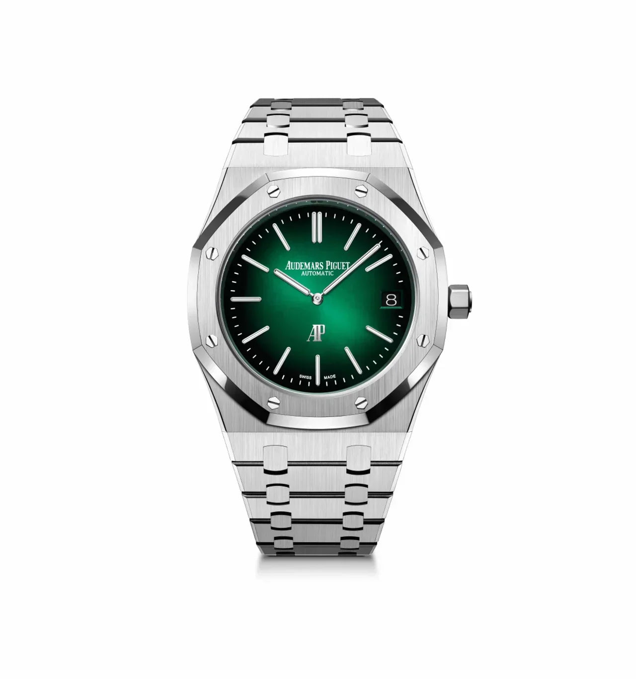 audemars-piguet-royal-oak-16202pt-oo-1240pt-01-jumbo-extra-thin-50th-anniversary-green-dial-audemars-piguet-41415339114740_1280x_89016127-9526-4753-a631-d7fedfd49b85.jpg Audemars Piguet Royal Oak 16202PT.OO.1240PT.01 'Jumbo' Extra-Thin '50th Anniversary' Green Dial - Image 1