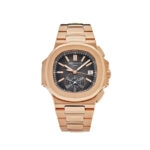 Patek Philippe Nautilus 5980/1R-001 Flyback Chronograph Date Rose Gold Black Dial