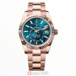 Pink Gold Blue Dial